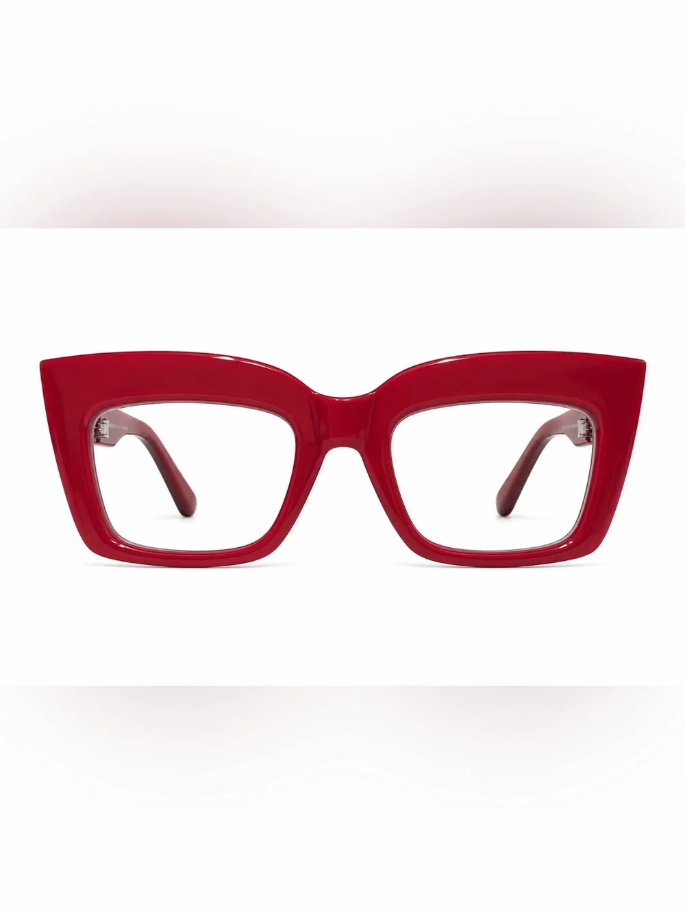 ZEELOOL Alberta Red Oversized Cat Eye Glasses FP0668-09 Wide